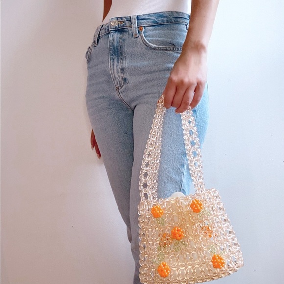 NWT Peaches Mini Beaded Bag - Picture 3 of 11
